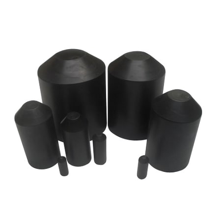 Heat Shrink End Caps- 1 - Black